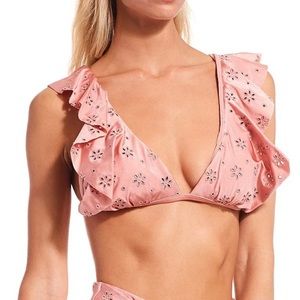 Chelsea & Violet Forever Young Ruffled Swim Top